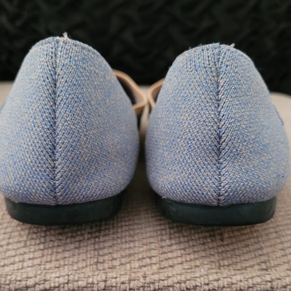 VIVAIA VIENNA 1.0 SANDY BLUE POINTED TOE V CUT FLATS - Picture 8 of 16